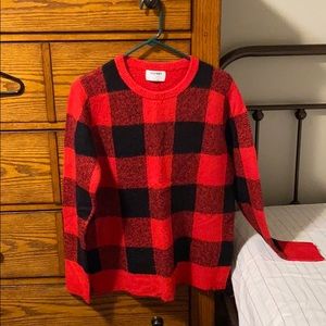 Buffalo plaid sweater